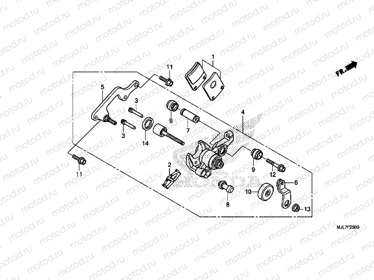 F-25 PARKING BRAKE BRAKE CALIPER