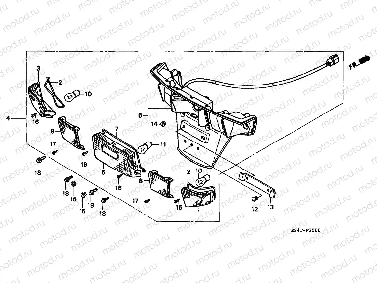 F-25 REAR COMBINATION LAMP