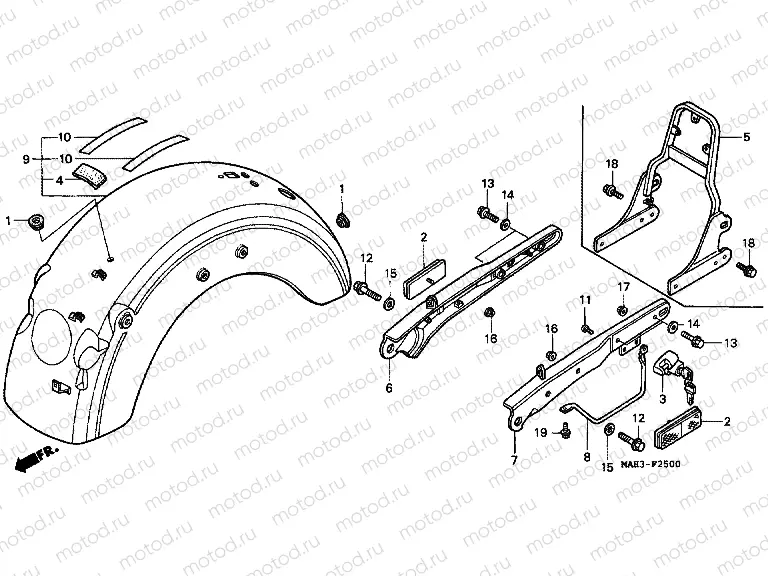 F-25 REAR FENDER