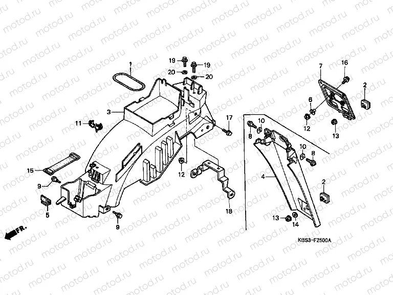 F-25 REAR FENDER