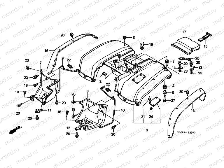 F-25 REAR FENDER