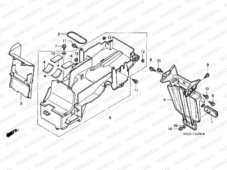 F-25 REAR FENDER (CB1300 / F / F1 / S)