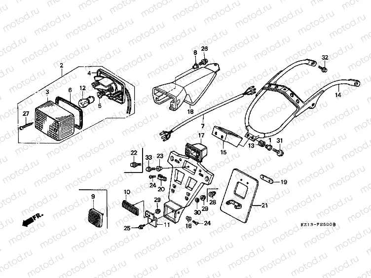 F-25 REAR LAMP (B / DK / ED / U)