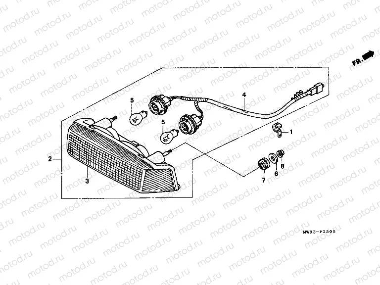 F-25 REAR LAMP (CB750)
