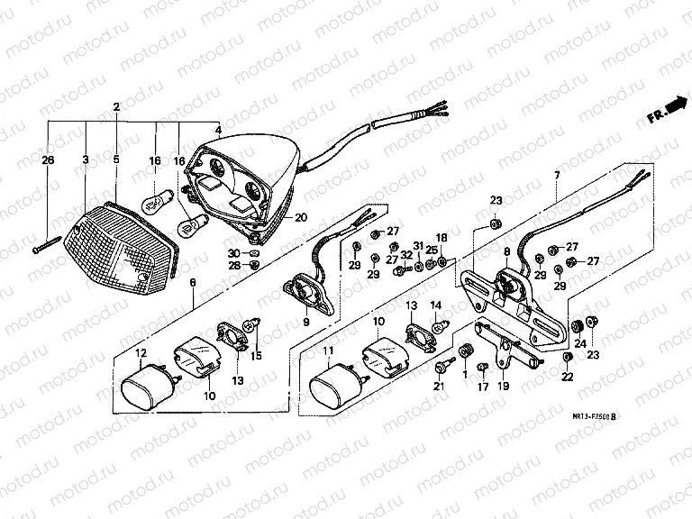 F-25 REAR LAMP (VT600C / CD)