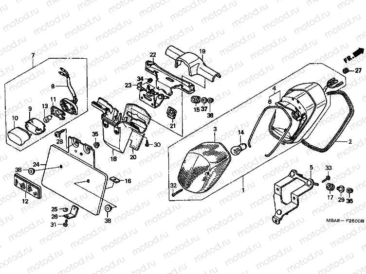 F-25 REAR LAMP (VT750C / C2 / NV750C2)