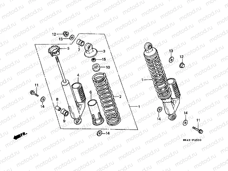 F-25 REAR SHOCK ABSORBER (1)