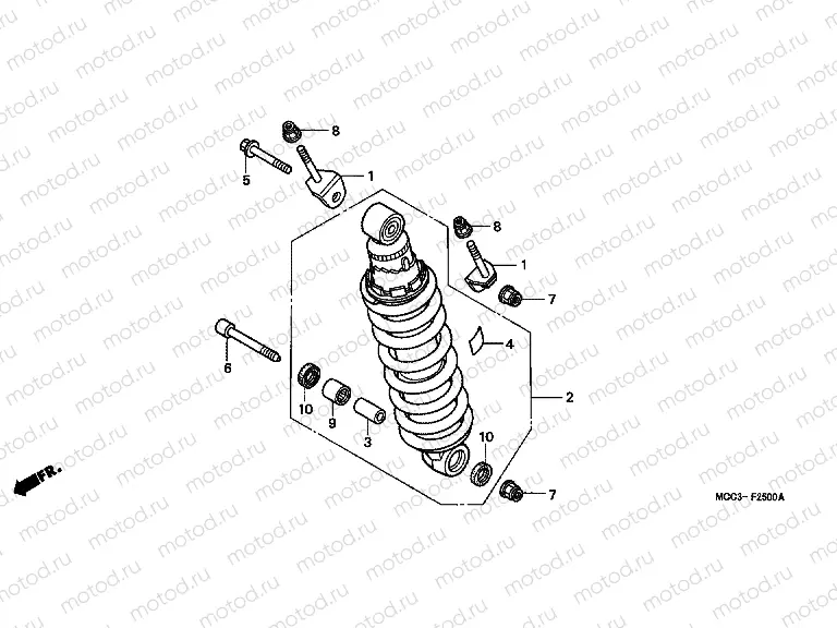 F-25 REAR SHOCK ABSORBER