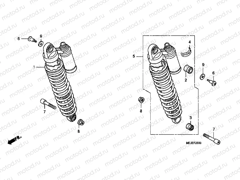 F-25 REAR SHOCK ABSORBER