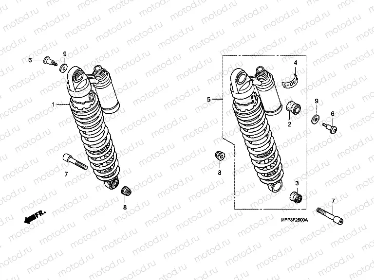 F-25 REAR SHOCK ABSORBER