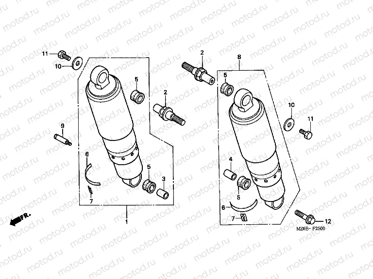 F-25 REAR SHOCK ABSORBER