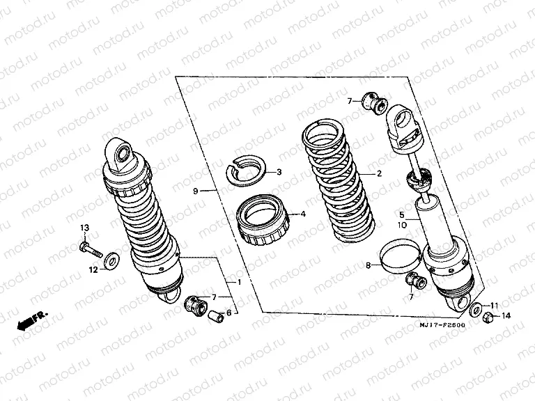 F-25 REAR SHOCK ABSORBER
