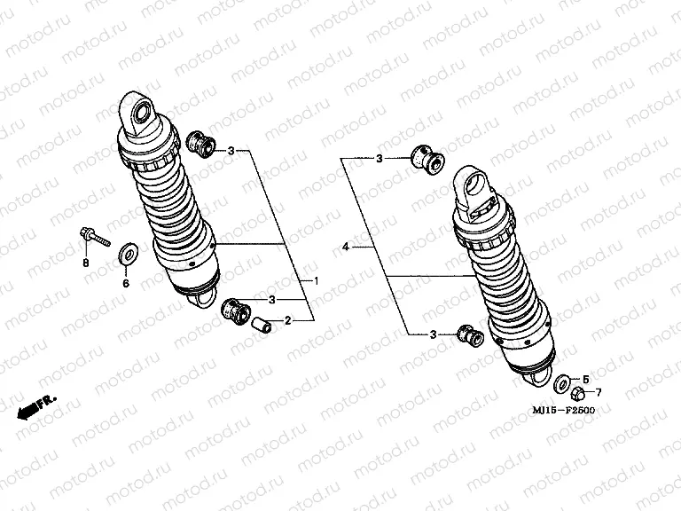 F-25 REAR SHOCK ABSORBER