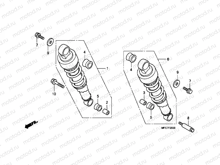 F-25 REAR SHOCK ABSORBER