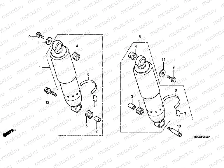F-25 REAR SHOCK ABSORBER