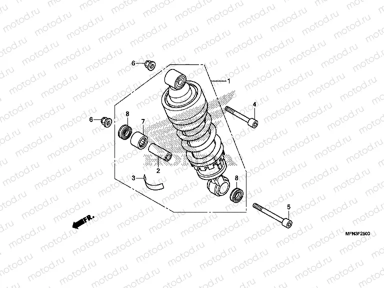 F-25 REAR SHOCK ABSORBER
