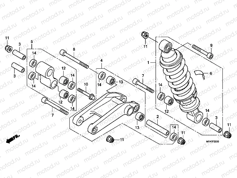 F-25 REAR SHOCK ABSORBER