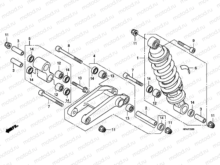 F-25 REAR SHOCK ABSORBER