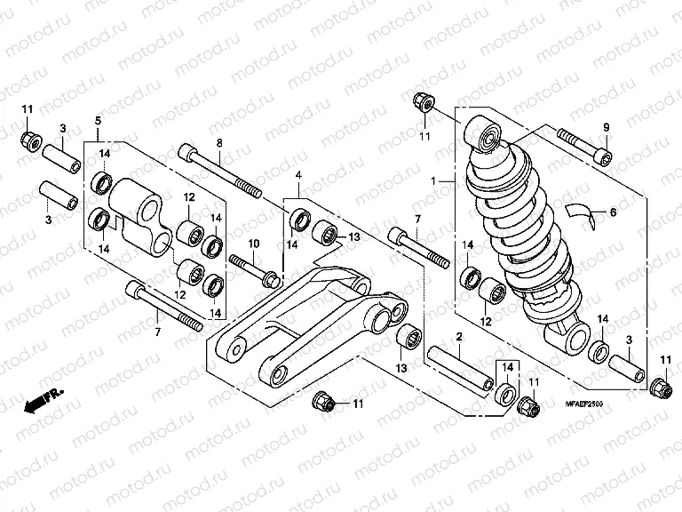 F-25 REAR SHOCK ABSORBER