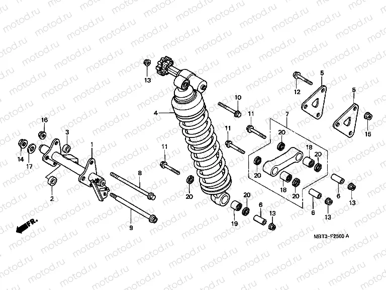 F-25 REAR SHOCK ABSORBER