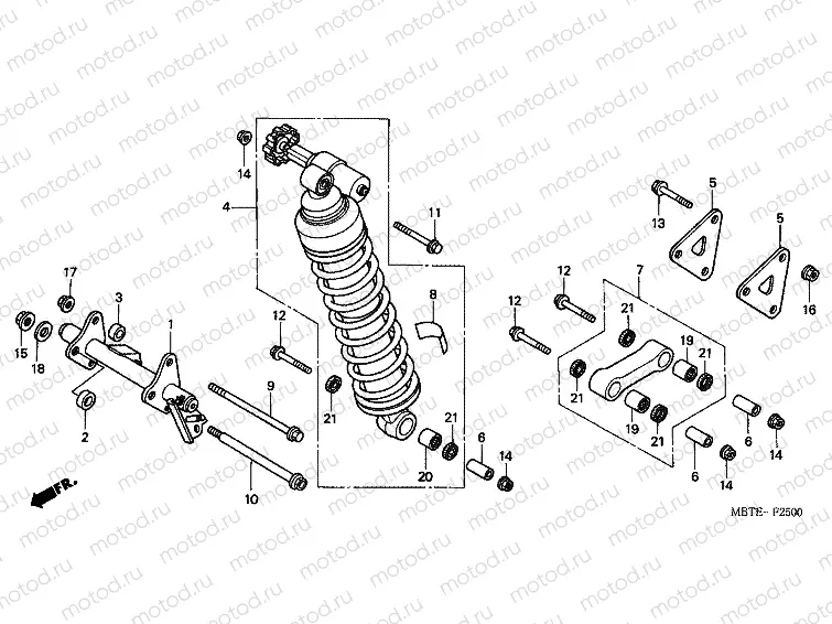F-25 REAR SHOCK ABSORBER