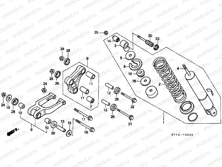 F-25 REAR SHOCK ABSORBER