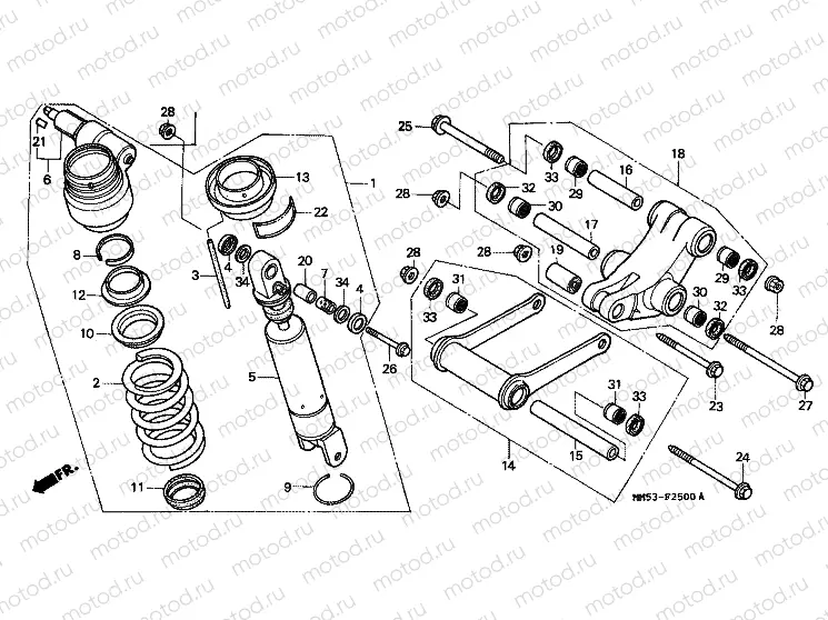 F-25 REAR SHOCK ABSORBER (CBR1000FH / FJ / FM)
