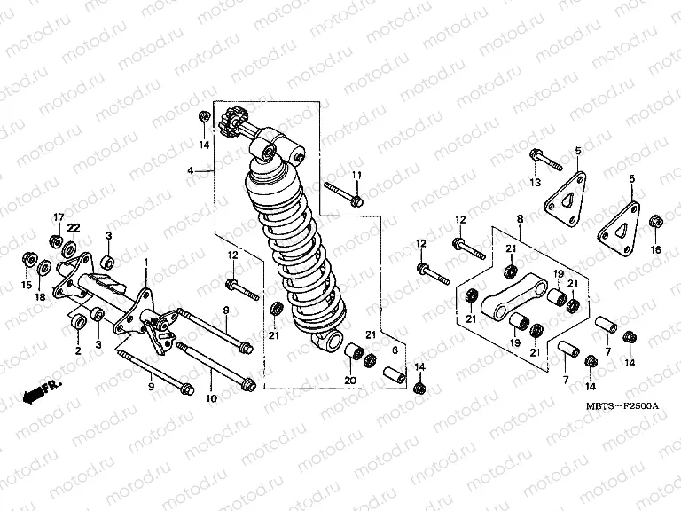 F-25 REAR SHOCK ABSORBER (XL1000V)
