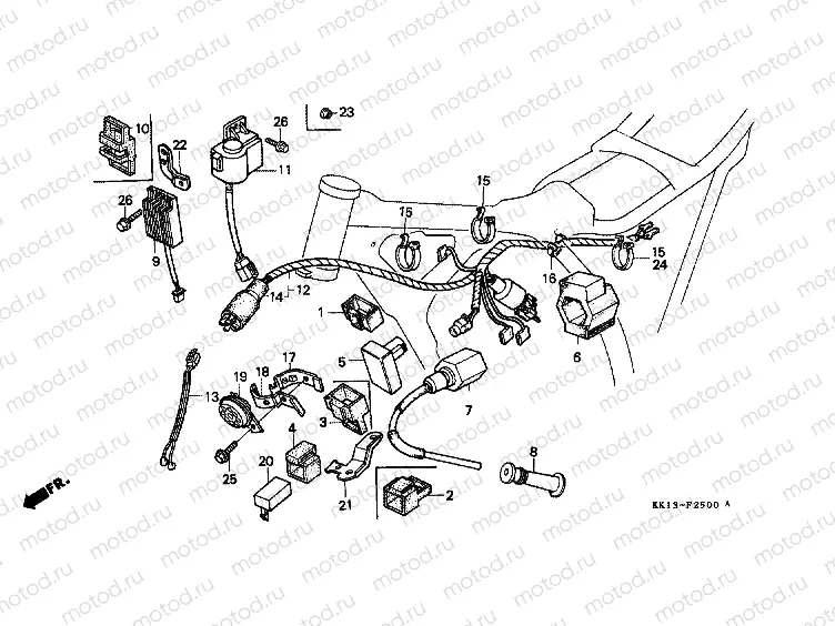 F-25 WIRING HARNESS / C.D.I. UNIT / IGNITION COIL