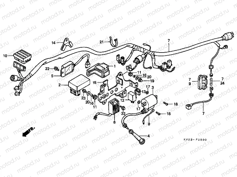 F-25 WIRING HARNESS / IGNITION COIL