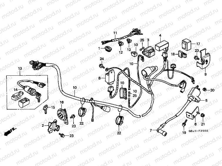 F-25 WIRING HARNESS / IGNITION COIL