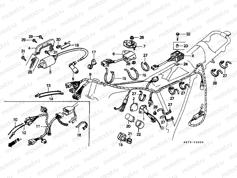 F-25 WIRING HARNESS / IGNITION COIL / C.D.I. UNIT