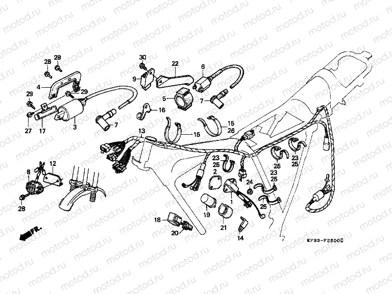 F-25 WIRING HARNESS / IGNITION COIL / C.D.I. UNIT