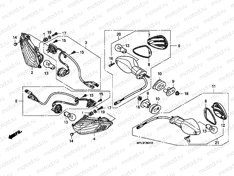 F-26-1 FLASHING (CBR1000RR9, A, B / RA9, A, B)