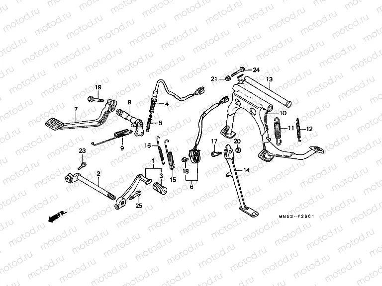 F-26-1 PEDAL / SUPPORT (GL1500AN / SEN)