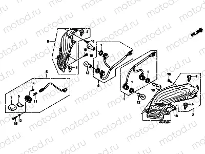 F-26-1 REAR COMBINATION LIGHT (FES1257/A7)(FES1507/A7)