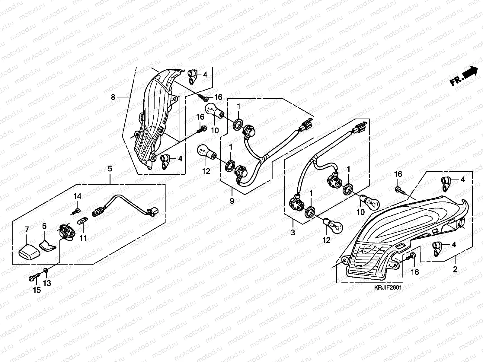 F-26-1 REAR COMBINATION LIGHT (FES1257/A7)(FES1507/A7)
