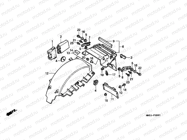 F-26-1 REAR FENDER (CBR1000FK)