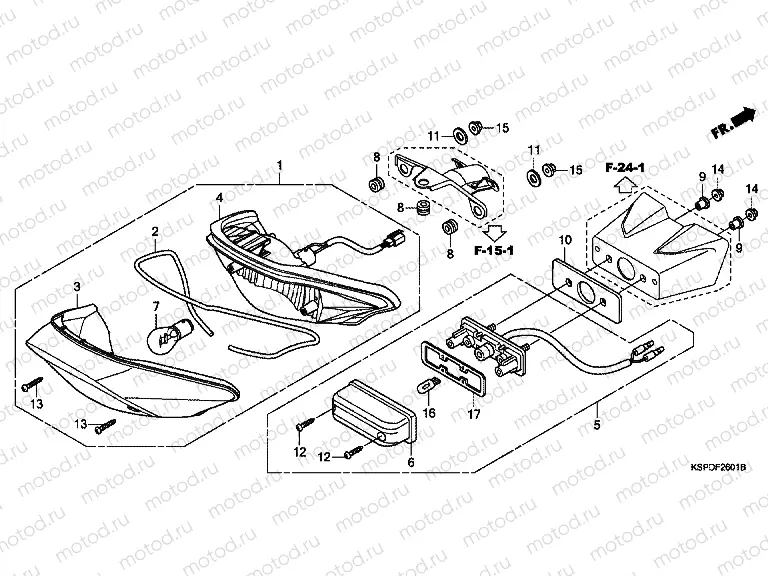 F-26-1 REAR LAMP (CBF150MB / MC)