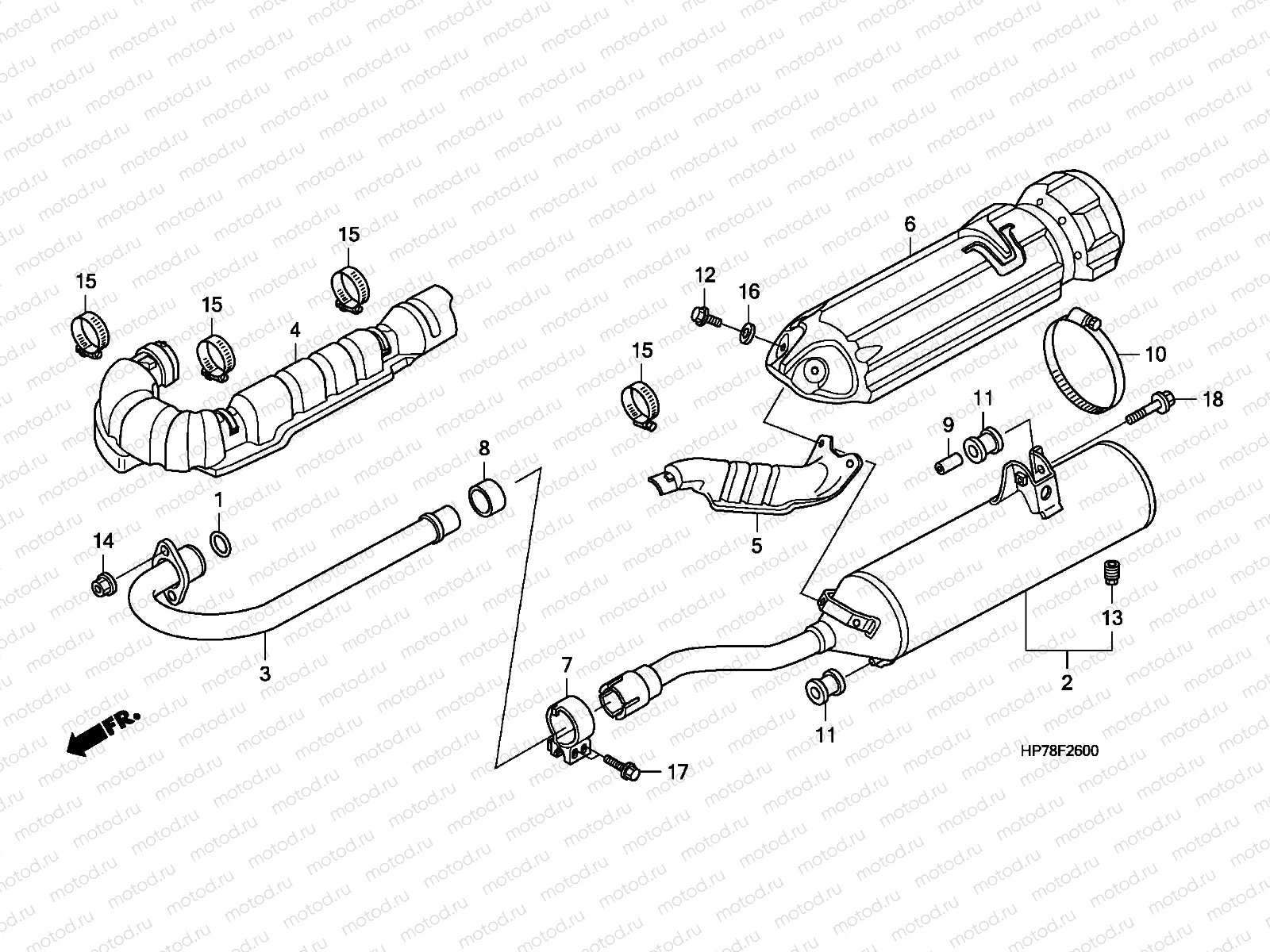F-26 EXHAUST MUFFLER