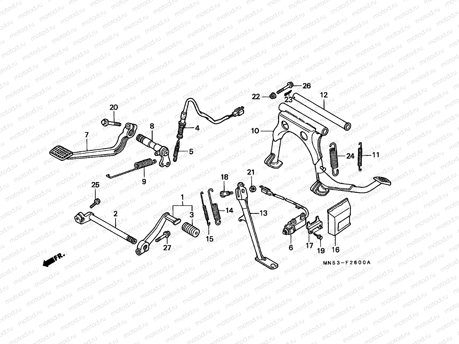 F-26 PEDAL / STAND (GL1500J / K / L / AM / SEM)