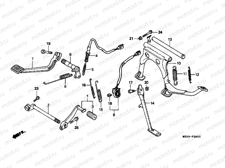 F-26 PEDAL / SUPPORT