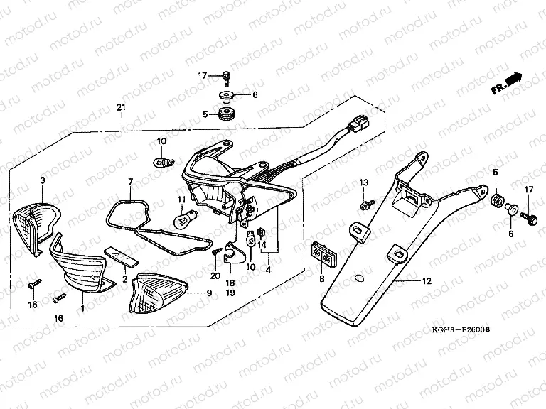 F-26 REAR COMBINATION LAMP (FS1251 / 2/3)