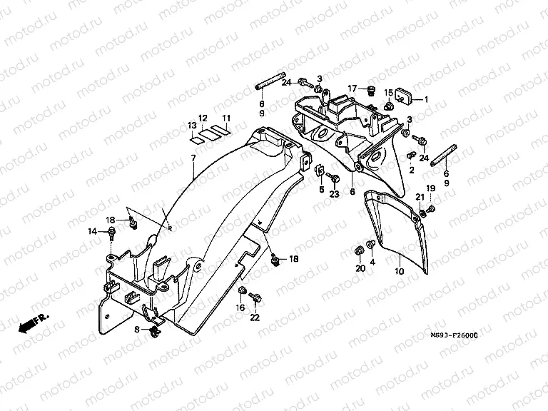 F-26 REAR FENDER