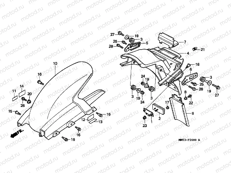 F-26 REAR FENDER (CBR1000FH / FJ / FM)