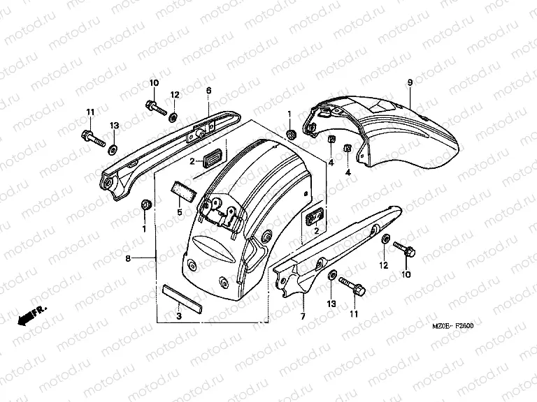 F-26 REAR FENDER / HANDLE