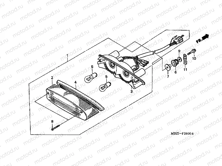 F-26 REAR LAMP (CB600F2 / F22)