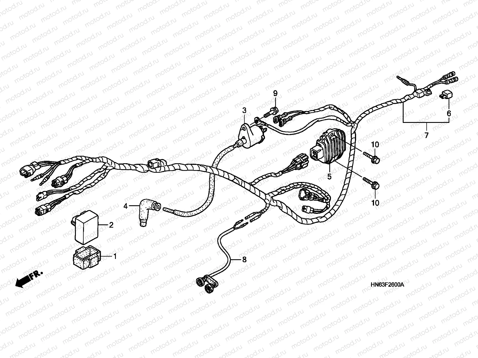 F-26 WIRE HARNESS (TRX250EX1/2/3/4/5)
