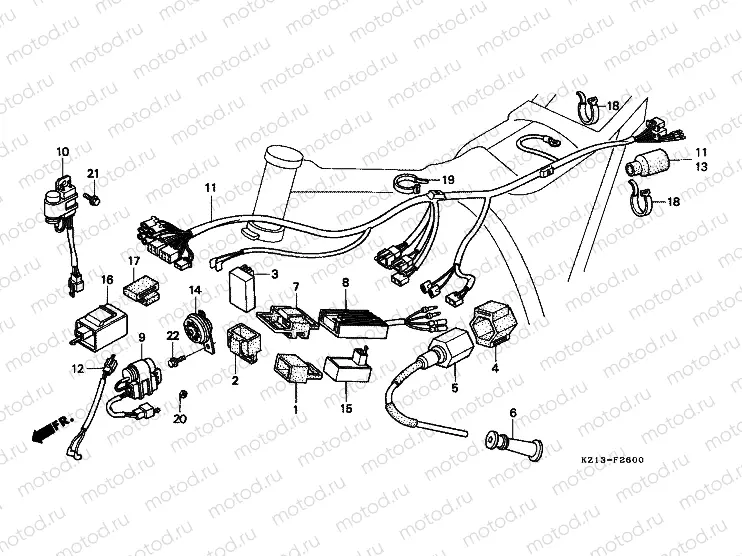 F-26 WIRING HARNESS / IGNITION COIL / C.D.I. UNIT