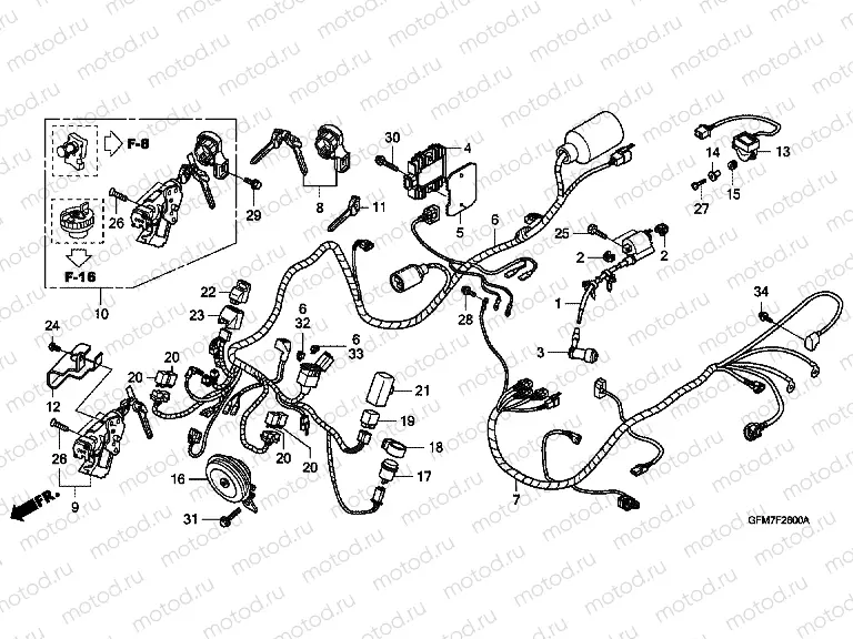 F-26 WIRING HARNESS (NHX110WH8)